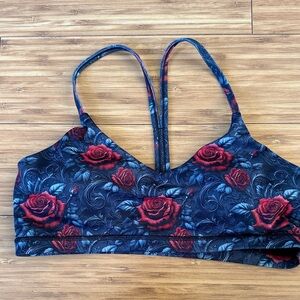 Constantly Varied Gear Red and Blue Rose Sports Bra